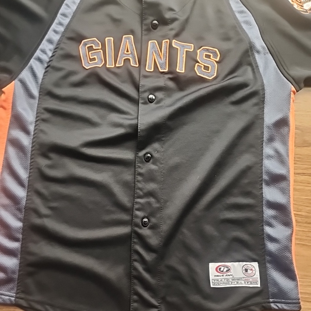 1995 true fan series button up giants jersey